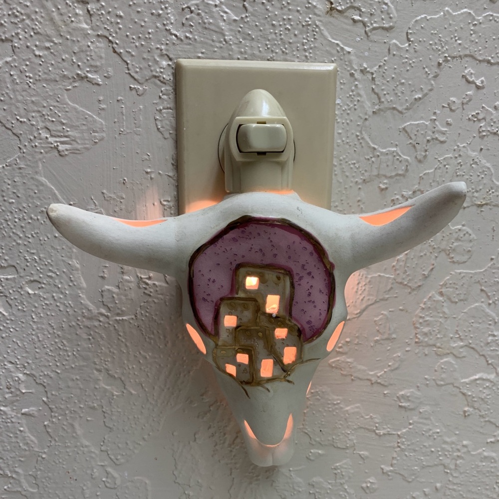Southwestern Bull Skull Night Light